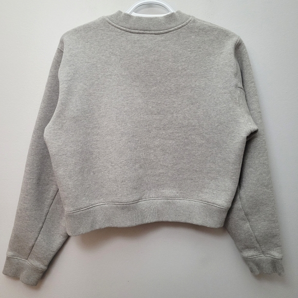 Acne Studios Bird Flower Abstract Graphic Cropped Sweatshirt - Picture 8 of 11